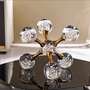 Acessórios de Casa Modernos e Luxuosos para Formatura, Decoração de Cristal Geométrico, Bola de Cristal com Bolhas, Durável - Product Image 1