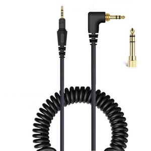 <span class=keywords><strong>สาย</strong></span>สัญญาณเสียงแบบขดสำหรับ Pioneer HDJ-CUE1 X7 X7 S7 หูฟัง 90 องศามุมขวา<span class=keywords><strong>สาย</strong></span>ต่อขยาย 2.5 มม.3.5 มม.6.35 มม.อะแดปเตอร์ - Product Image 1