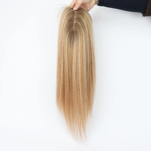 Prothèse capillaire en soie pour femme, couleur blond clair, en cheveux humains Remy véritables, avec clips, couverture de cuir chevelu naturel 3x5 - Product Image 2