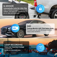 DVR mobil kamera dasbor WIFI g-sensor mobil perekam Video 1080P kamera tampilan belakang visi malam Monitor parkir sudut lebar 170