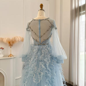 ชุด SZ108แบบทางการสำหรับงานเลี้ยงตอนเย็นแขนบาน - Product Image 6