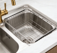 Égouttoir à vaisselle moderne en acier inoxydable de type sur pied pour cuisine