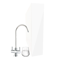 Purificateur d'eau Osmo à osmose inverse directe, 1 étape, sous évier, en aluminium, autonettoyant, 200 GPD, durée de vie du filtre de 12 mois, usage domestique