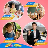Juguete Antiestrés de Silicona para Adultos, Deslizador EDC, Spinner de Mano, Alivio del Estrés para Autismo, Ansiedad, TDAH, Regalos Divertidos, Gadgets