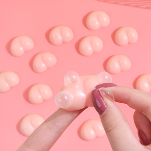 Nouveau Jouet Anti-Stress Mini Pêche à Presser en TPR Souple, Mignon et Amusant, Jouet Anti-Anxiété Personnalisable en Forme de Fesses de Pêche – Vente Flash - Product Image 1