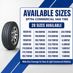 Pneu de camionnette SPORTRAK SP796, pneu radial pour camion léger, série LT C, 185R14C 195R15C 205R14C 215/75R16C 225/70R15C - Product Image 4