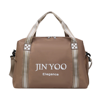 Luxe grand week-end sac polochon pour voyage sport salle de sport Logo personnalisé Polyester fermeture à glissière lettre motif mode féminine