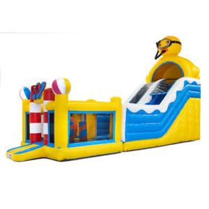 Scivolo Gonfiabile Doppio Personalizzato a Tema Coccodrillo per Scuole ed Eventi Comunitari - Combo Scivolo e Castello Gonfiabile - Product Image 5