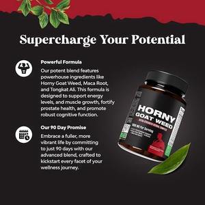 แคปซูล Epimedium Maca จากธรรมชาติผลิตจากสมุนไพร100% คุณภาพสูงช่วยเพิ่มความใคร่และความแข็งแกร่งให้กับผลิตภัณฑ์สุขภาพของผู้ชาย - Product Image 3