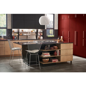 <span class=keywords><strong>Armoire</strong></span> de cuisine en bois de hêtre <span class=keywords><strong>massif</strong></span> avec placage en bois et peinture rouge mat, <span class=keywords><strong>armoire</strong></span> haute - Product Image 2