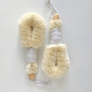C dri spazzola esfoliante per il corpo fibra di Sisal doccia vegana spazzola per il bagno indietro esfoliazione Scrubber massaggio pelle in legno spazzola asciutta per il corpo - Product Image 4