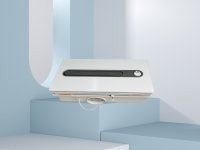 Convecteur de plafond PTC avec logo personnalisable, ventilation et éclairage, en plastique, pour salle de bain
