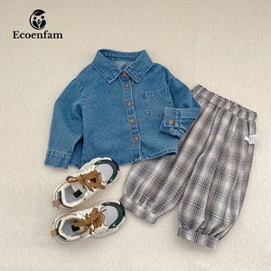 Ecoenfam Nouvelle Collection Printemps Chemises et Manteaux pour Enfants, Hauts à Manches Longues pour Garçons, Vestes Tendance pour Bébés Filles - Product Image 3
