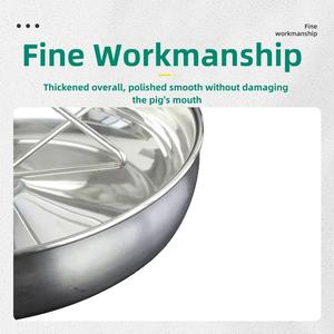 Mangeoire durable pour porcelet Mangeoire en acier inoxydable pour l'agriculture Porcelet Alimentation Réservoir de piège à aliments - Product Image 5