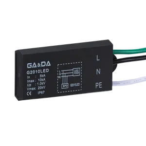 GADA High Quality 10KV 10KA Surge Arrester for led and other Electrical Equipment