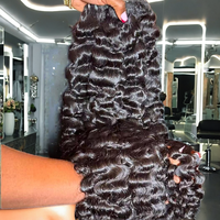 12a Vente en gros, très demandé, Cheveux indiens vierges pour tissage, Double trame, Paquet de 100g, Double épaisseur, Extensions bouclées 100%