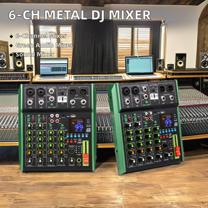 El <span class=keywords><strong>mejor</strong></span> mezclador <span class=keywords><strong>de</strong></span> consola <span class=keywords><strong>de</strong></span> Audio <span class=keywords><strong>para</strong></span> estudio <span class=keywords><strong>de</strong></span> grabación <span class=keywords><strong>de</strong></span> DJ en casa, controlador <span class=keywords><strong>de</strong></span> <span class=keywords><strong>tarjeta</strong></span> <span class=keywords><strong>de</strong></span> <span class=keywords><strong>sonido</strong></span> <span class=keywords><strong>de</strong></span> Metal <span class=keywords><strong>de</strong></span> 6 canales con alimentación fantasma <span class=keywords><strong>de</strong></span> 48V - Product Image 3