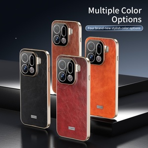 เคสโทรศัพท์หนัง PU ชุบเคลือบหรูหราสำหรับ Oppo FIND X9 Pro Reno 15 Pro พร้อมฟิล์มกันรอยเลนส์ HD - Product Image 2