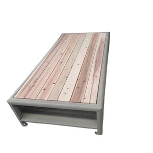 Banco de patio para nadar con espacio de almacenamiento YY-048 Banco de madera para exteriores para uso en centros de detención - Product Image 2