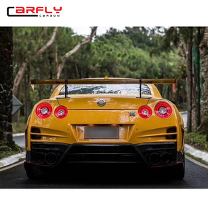 Pour Nissan GT-R R35 2017-2023 Pare-chocs arrière personnalisé léger de style Top <span class=keywords><strong>Secret</strong></span> en fibre de carbone mélangée FRP - Product Image 1