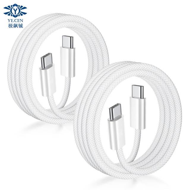 USB C to USB C Cable 60W Usbc Woven Fast Charging Type C Charger Cord for iPhone 17/16 Pro Max Plus iPad Pro Air Mini MacBook