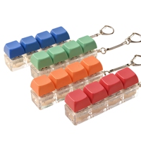 High Quality Wholesale Stress Relief Mechanical Keycap Keychain Keyboard Keyring Fidget Clicker Decompression Toys