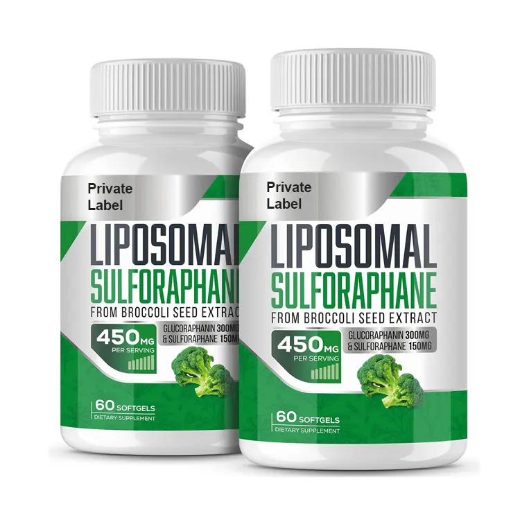 Liposomal Sulforaphane 450MG, Maximum Absorption, Glucoraphanin with Myrosinase, Broccoli Seed Extract, 120 Softgels