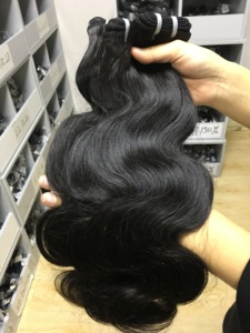 Bundel rambut manusia tidak diproses mentah Super ditarik ganda bundel pakan gelombang tubuh kualitas tinggi - Product Image 4