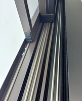 Ventana Corredera Minimalista de 6 Vías con Rotura de Puente Térmico, de Aluminio, con Apertura Vertical, Tamaño Personalizado, para Exterior