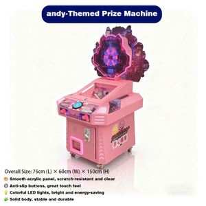 Pink <b>Arcade</b> Candy Vending Machine with LED Lights-Kids Amusement Game for Game Rooms & Party Entertainment - Product Image 3