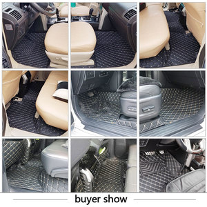 Haute qualité sport personnalisé imperméable PVC cuir rouge luxe voiture tapis tapis ensemble complet pour Kia <span class=keywords><strong>Tesla</strong></span> pour Toyota Elantra série 7 - Product Image 4
