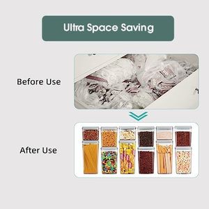 Large <b>Stackable</b> Airtight PET Injection Rectangle Sustainable Multifunction Food Grain Fresh <b>Storage</b> <b>Containers</b> Set with Lids - Product Image 3