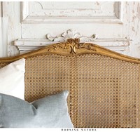 Chaise de canapé en rotin tissé pour 2 personnes haut de gamme à la mode rétro française sur mesure