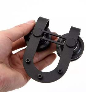 Mini Sistem Pintu Gudang Geser untuk Kabinet Hitam Rel Rol Lemari Track Set Kabinet Pintu Perangkat Keras - Product Image 4