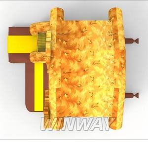 Casa de rebote con tema de granja inflable con tobogán, espantapájaros y decoraciones de osos para niños, parque infantil al aire libre e interior - Product Image 5