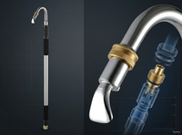 Penjualan Langsung Pabrik Grosir Nozzle Selang Taman Aluminium yang Dapat Disesuaikan, Semprotan dengan Kontrol Aliran Variabel, untuk Cuci Mobil