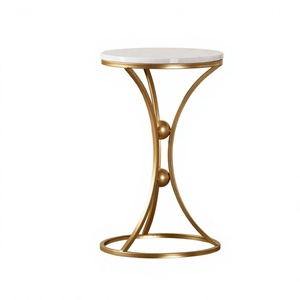 Table basse en acier au design unique et moderne, avec plateau en métal blanc, pour restaurant, maison, couloir, accessoires de mobilier, table d'appoint au design original - Product Image 1