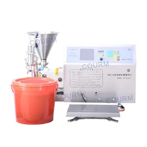 Semi Automatic Rotor Pump Table Top High Viscosity Gel Oil Paint Beauty Cream Chocolate Spread Filling Machine In Paste Filling