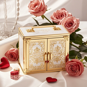 Conjunto de joyero personalizado de proveedor verificado Conjunto de lujo Cajas de doble puerta Embalaje Conjunto de joyero de lujo Cajas al por mayor - Product Image 2