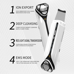 2-in-1 Facial Skin Care Device Custom Logo Available Ion Deep Cleansing High Frequency Vibration <b>Massage</b> Beauty Instrument - Product Image 2