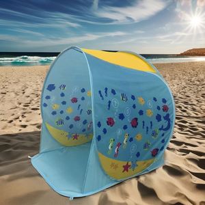 Carpa de Playa para Bebés y Niños Pequeños, Protección Solar UPF 50+, Anti-UV, Poliéster, Color Azul Océano, Sistema Pop-Up para Fácil Uso, Venta al Por Mayor - Product Image 4