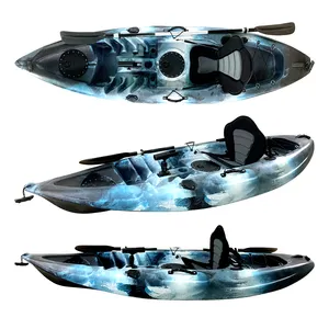 TOLEE 9ft kayak de pêche pour adultes kayak simple assis sur le dessus à vie kayak de pêche pédale d'entraînement