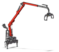 Grue à grappin télescopique multifonctionnelle pour bois avec pompe, alimentée à l'essence/électrique/diesel, chargeur de grumes Mannick