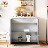 HJ Home Jonathan Adler Talitha Console 2 portes & poitrine incrustation d'os & laiton. Armoire et buffet de revêtement