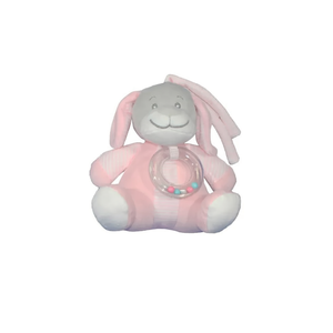 Juguete de peluche con sonajero de conejito NannAmore, juguete suave para bebés de 18 cm - Product Image 2