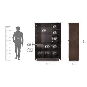 Milan 3-Door <b>Wardrobe</b> for Bedroom Home Furniture with Storage Feature - Product Image 6