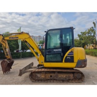 Excavadora de cadenas hidráulica Komatsu PC56-7 usada de primera calidad, 5.3 toneladas, calidad original, 36.5kW, cucharón de 0.23m, peso operativo de 5.6 toneladas
