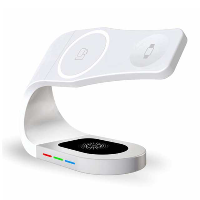 New 3 in 1 Technology Magneti 15W Fast Metal Wireless Charger Stand Dock Station Wireless Charger for Smart Watch