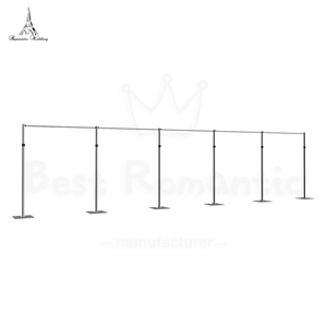 Soporte vertical ajustable de 3 piezas con bloqueo deslizante (6-10 pies) para telón de fondo de boda sin cortinas, alternativas económicas al por mayor para fiestas - Product Image 6