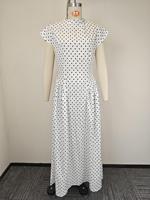 Gaun Wanita Musim Panas Terbaru Gaya Eropa Amerika Vintage Prancis Warna Solid Anti Kusut Berpinggang Tinggi